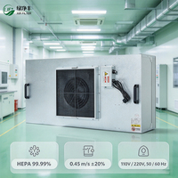Unité de filtration FFU H14 HEPA avec boîtier en acier inoxydable, densité graduée, multi-couches, haute capacité de retenue de poussière, purification d'air de plafond pour salle blanche