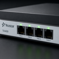 Gateway VoIP Yeastar TA400 con 4 Porte FXS, Processore TI ad Alte Prestazioni, Chiamate Simultanee Complete, Stabilità di Livello Carrier, per Uso Ufficio