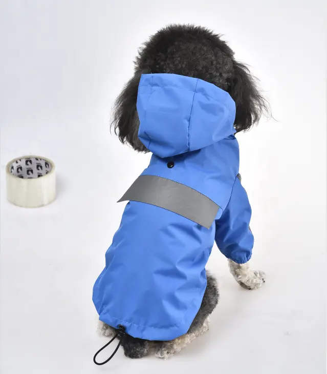 Petstar capa de chuva de cachorro personalizada, roupas reflexivas impermeáveis confortáveis para segurança de animais de estimação