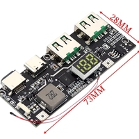 Module de charge ZYSY QC4+PD3.0 LED double USB 5V 4.5A 22.5W pour batterie externe Micro/Type-C 18650 avec protection température/circuit