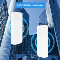 Jembatan Nirkabel Luar Ruangan 5.8G, WiFi PtP/PtMP, Tahan Air & Debu IP65, Transmisi Jarak Jauh 1.5KM, Gain Tinggi