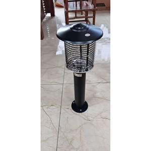 Stainless Steel Outdoor Mosquito Killer <b>Lamp</b> UV Light Electric Mosquito Trap <b>Silver</b> Black Metal Mesh Design - Product Image 3