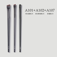 YDINI Lot de 3 pinceaux à sourcils et eye-liner ultra minces Détails précis Outils de maquillage des sourcils plats