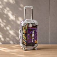 Boîtes de gloss miniatures rectangulaires en ABS recyclables avec logo personnalisé, style trolley, pour cils entiers, boîte à jouets en plastique – Vente en gros