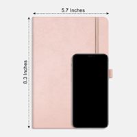 Carnet de notes A5 à pois pour femme, en cuir PU, couverture rigide, avec porte-stylo, agenda quotidien, 2 marque-pages en ruban, vente en gros