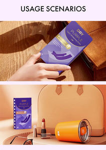 Bandes blanchissantes pour les dents violettes PAP sans résidus, douces pour les dents sensibles, menthe, blanchiment professionnel des dents violettes, résultats rapides et frais à domicile - Product Image 5