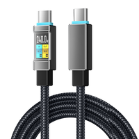 Cable USB C a USB C de 240W, Cable de Carga Rápida PD, Cable Tipo C con Trenzado de Nailon para iPhone 17 16 Pro Max iPad MacBook OEM ODM