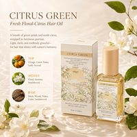 Huile capillaire OEM ODM 30ml, parfum agrumes verts, sérum capillaire réparateur pour cheveux secs et abîmés, bio, hypoallergénique, adoucissant, brillant, anti-frisottis