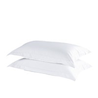 Parure de lit de luxe 5 étoiles pour hôtel, 100% coton T250, blanc uni, 4 pièces : housse de couette, drap plat, taie d'oreiller, OEM Hôtel Maison