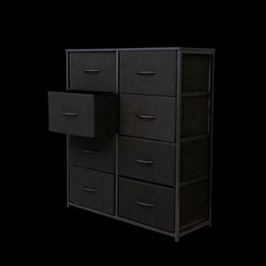 8 Drawer Dresser Fabric Cabinet Stainless Steel MDF Pine Freestanding Vietnam - Product Image 3