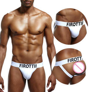 Servizio OEM all'ingrosso vita bassa Mens biancheria intima Sexy Cuecas sospensorio confortevole cotone Logo personalizzato uomini Sexy sospensorio - Product Image 3