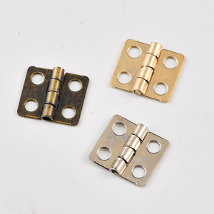 Charnière en métal de type H 12x13mm, plaqué bronze jaune argenté, pour boîte cadeau, artisanat, quincaillerie de bagages - Product Image 1