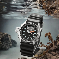 Reloj de Cuarzo Analógico-Digital para Hombre Mulan 3008, Resistente al Agua, Deportivo, Estilo HipHop, Luminoso, con Correa de Resina y Caja de Aleación, Nueva Llegada