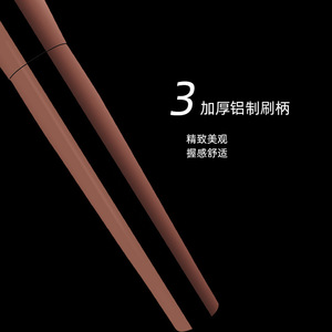 Mini Set de 7 Brochas de Maquillaje de Pelo Animal con Mango Metálico, Portátiles, para Base, Forma Redonda, Origen Cangzhou - Product Image 4