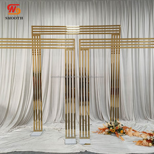 Arche Métallique Dorée Lisse pour Décoration de Fond de Table, Support de Toile de Fond pour Mariages et Fêtes - Product Image 4