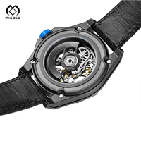 Montre mécanique squelette avec fond transparent personnalisé par l'usine Migaga, Reloj Para Hombre, bracelet en nylon NATOS, montre automatique de sport