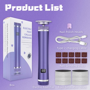 Removedor de Callos Eléctrico Recargable 2 en 1 OEM, Herramienta Profesional de Pedicura y Manicura, Removedor de Piel Muerta, Portátil e Inalámbrico - Product Image 2