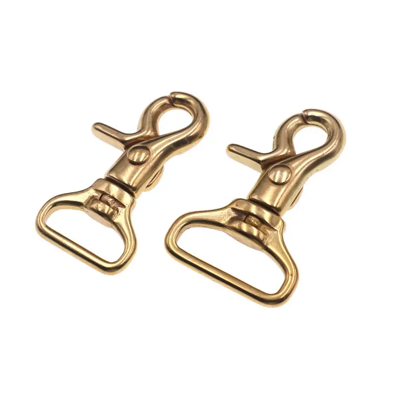 DWDP-HB24B-2 Swivel Spring Hooks Swivel Lobster Clasp for bag Brass Eye Snap Trigger Hooks solid Brass Snap H