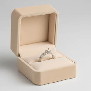 Bague de fiançailles semi-montée en or blanc massif 18 carats avec diamant naturel, design élégant et romantique de qualité supérieure, pour femme, idéale comme cadeau. - Product Image 6