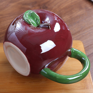 3D Fruit Shaped Mug <b>Ceramic</b> Water <b>Cup</b> Strawberry Drinks <b>Cup</b> Pumpkin Coffee Mug Creative Drinking Mug for Juice - Product Image 3