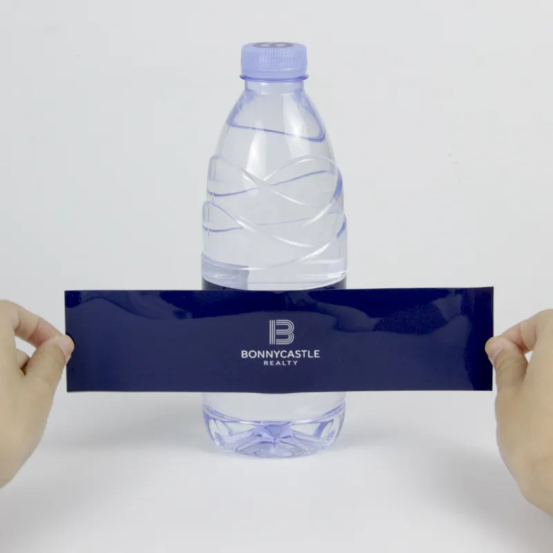 Profesyonel baskı ambalaj yapıştırıcı suyu içecek şişesi etiket etiket özel maden suyu şişesi etiketleri