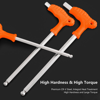 Llave Hexagonal de 6 mm con Mango Antideslizante de Plástico y Punta de Bola, Herramienta Manual para Reparaciones en Taller