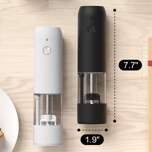 Moulin à poivre rechargeable USB en gros avec lumière LED, ensemble moulin à sel et à poivre réglable, moulin à épices électrique pour la maison - Product Image 3