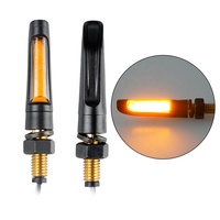 Clignotant de moto et scooter, technologie COB, mini-indicateur lumineux, étanche IP65, homologué E8, 12V, fixation M8, ajustement universel