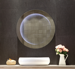 Mur moderne 3D miroir tunnel <span class=keywords><strong>magique</strong></span> salle de bain LED miroir infini - Product Image 3