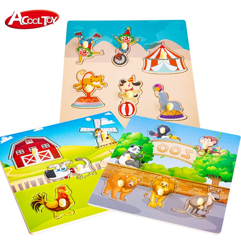 Деревянные пазлы, доска в форме животного, спички, развивающие обучающие игры, индивидуальная игрушка для детей, мультяшный логотип унисекс от производителя