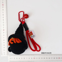 2025 nouveau Halloween porte-clés Crochet méchant sorcière lanière porte-clés 3D en peluche porte-clés sac suspendu foncé gothique breloque porte-clés