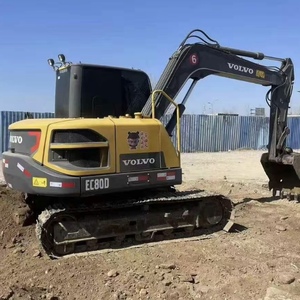 Excavatrice sur chenilles Volvo EC80D d'occasion, 8 tonnes, mini-pelle originale, modèle 2024, pompe Kawasaki, moteur, roulement - Product Image 2