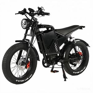 Vélo Électrique Urbain Style Rétro Black Knight avec Pneu Neige 20*4, Batterie Lithium 48V 15Ah et Moteur Brushless à Moyeu Arrière - Product Image 1