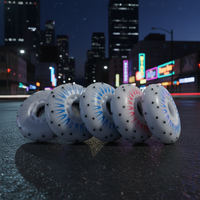 Roues de patins à roulettes en ligne EACH W-87 90A, haute élasticité, résistantes à l'usure, en PU, électriques, avec étincelles lumineuses