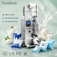 Machine d'emballage automatique multifonctionnelle contrôlée par PLC pour sachets de lait liquide à trois soudures latérales de petite taille