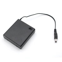 Support de batterie ABS 6V avec interrupteur et couvercle 4 accessoires de connecteur de batterie AA