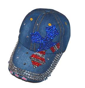 6 Star Rhinestone Bling LOGO Gorra de béisbol estructurada Sombrero de rendimiento deportivo de moda con cierre ajustable para uso en exteriores - Product Image 6