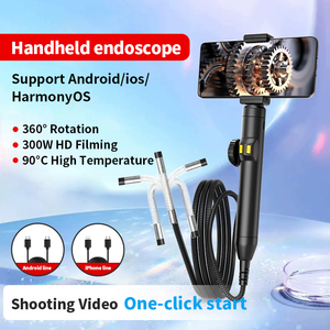 Endoscope industriel avec câbles adaptateurs (Type-C vers Type-C, Type-C vers Lightning) 6 mm/8 mm, 6 LED, 180° °   Vers les deux sens - Product Image 2
