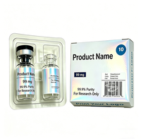 Boîte à médicaments personnalisée avec logo, design gratuit, étanche, écologique, pour 3ml/10ml, étiquette, boîte à peptides, 1 paquet, 2 flacons, en carton pour pilules