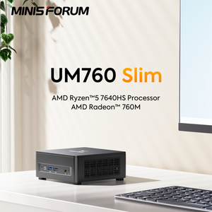 มินิพีซี MINISFORUM UM870 Slim รุ่น 7 8745H R5 7640HS DDR5 USB4.0 2.5G LAN WiFi6E คอมพิวเตอร์เล่นเกมประสิทธิภาพสูง UM870 AMD Ryzen 7 8 - Product Image 3