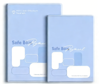 Carnet de composition HQB personnalisé A4 A5 B5 avec couverture transparente en plastique PP imprimée offset, reliure parfaite, pour l'écriture des élèves, cadeau