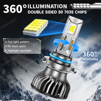 Phares LED H4 9007 à corps de pistolet S9 60W 6000LM pour vente en gros, phares LED automobiles à faisceau lointain H11 9005 9006 9012, lumière LED super brillante