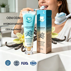 Dentifricio Sbiancante OEM Personalizzato con 10% di Nano-Idrossiapatite, Gusto Vaniglia e Menta, Senza Fluoro, <span class=keywords><strong>per</strong></span> <span class=keywords><strong>Denti</strong></span> <span class=keywords><strong>Sensibili</strong></span> - Product Image 1