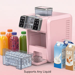 HONEYICE Machine à glaçons et à granita 2-en-1, 20-30 kg/jour, machine à glaçons carrés de comptoir pour usage domestique et cocktails - Product Image 1