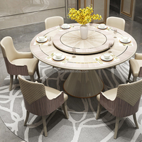 Leichte Luxus Marmor Esstisch Kombination Moderner und minimalisti scher Home Hotel Runder Tisch mit Plattenspieler Rock Plate Dining Tab