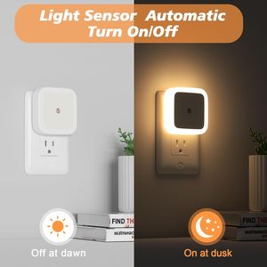 Factory Custom Logo Night <b>Light</b> Plug In Wall Dusk To Dawn Led Warm White Square <b>Sensor</b> Control 3000K Soft White <b>Light</b> - Product Image 4