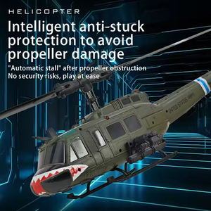 UH-1 <span class=keywords><strong>RC</strong></span> Máy Bay Trực Thăng Đồ Chơi 1/48 2.4G 6CH 6G/<span class=keywords><strong>3D</strong></span> Máy Bay Ổn Định 6-Trục Con Quay Trực Thăng W/Quang Dòng Chảy Định Vị C032 - Product Image 3