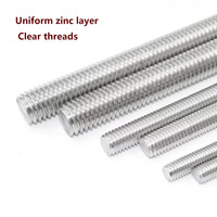 Large Factories Carbon Steel Threaded Rods 8mm Zinc Galvanizing Thread Rod M10 Stud Bolt Din 975 Din976 for Building Decoration