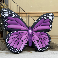 Ballon gonflable papillon bleu pour extérieur, jouet gonflable mural en forme de papillon de 6 couleurs différentes