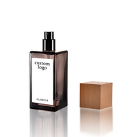 Flacon de parfum pour homme de luxe personnalisé avec logo, couleur, 50 ml, flacon en verre vide avec boîte pour cadeau de mariage, bouchon à visser, échantillon gratuit